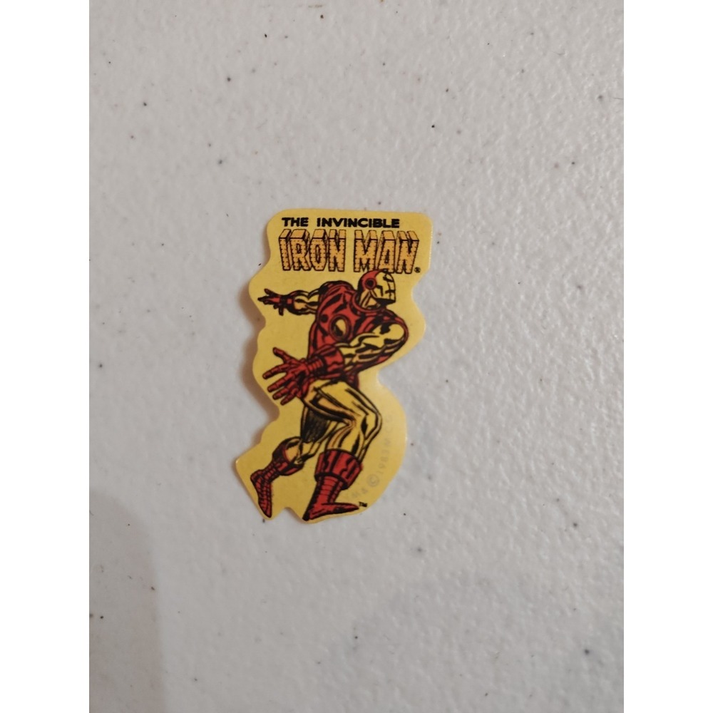 1983 The Invincible IRON MAN Wimpy Sticker Marvel‎ Comic Book Heroes RARE HTF